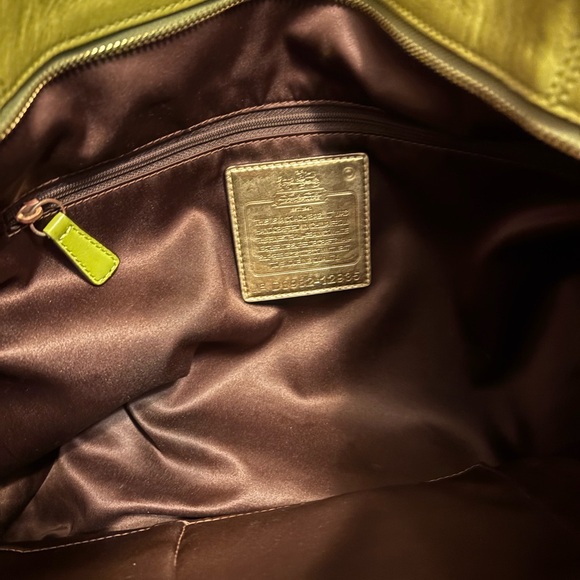 Coach Madison Julianne Green Leather Hand Bag - Picture 6 of 11